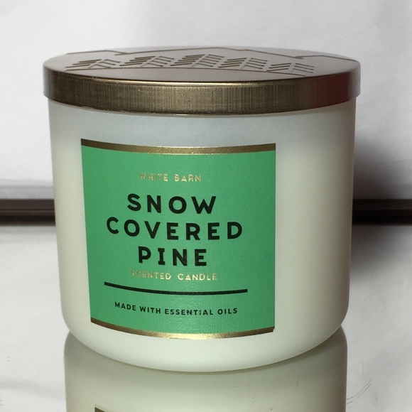 Bath & Body Works Accents Snow Covered Pine 3wick Candle Poshmark